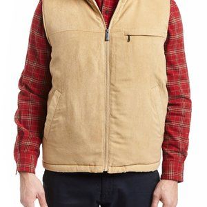 Micro Suede Faux Shearling Lined Vest RAINFOREST